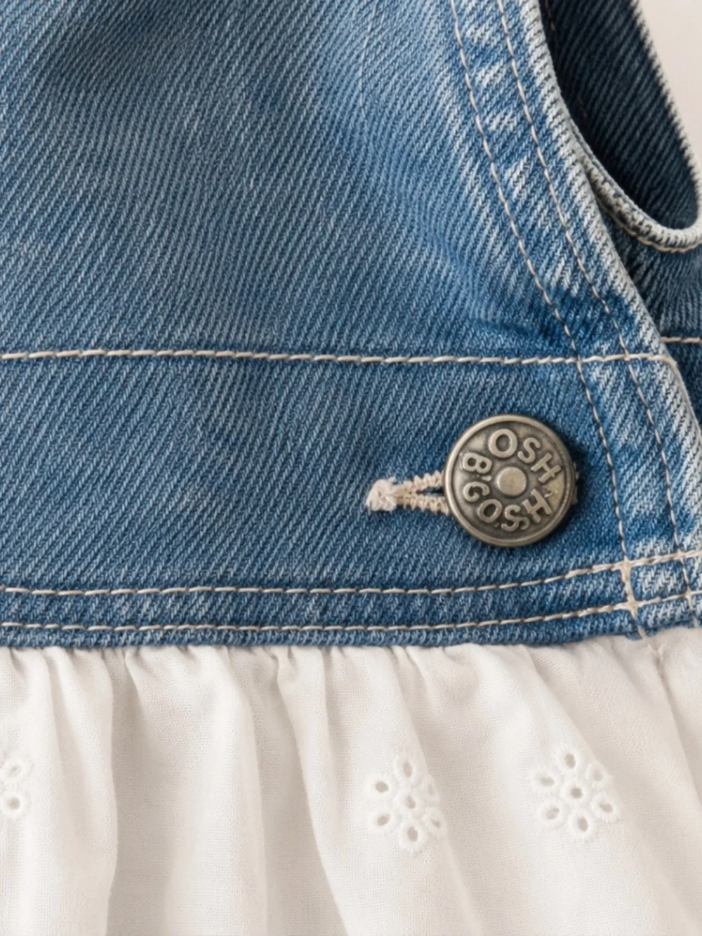 Kids OshKosh B’gosh Denim Eyelet Dress 24M